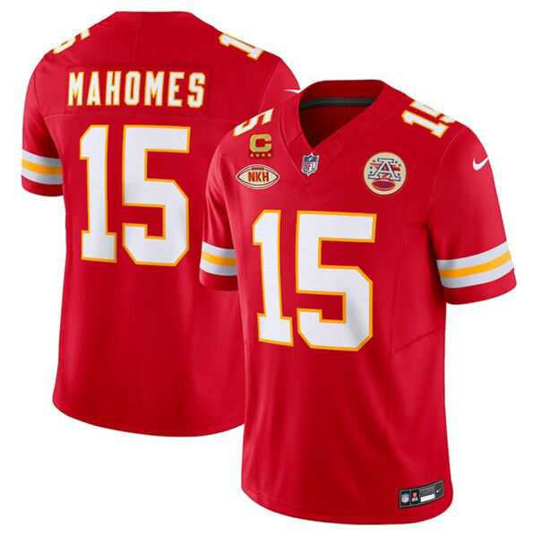 Men & Women & Youth Kansas City Chiefs #15 Patrick Mahomes Red 2024 F.U.S.E. With NKH Patch And 4-star C Patch Vapor Untouchable Limited Jersey